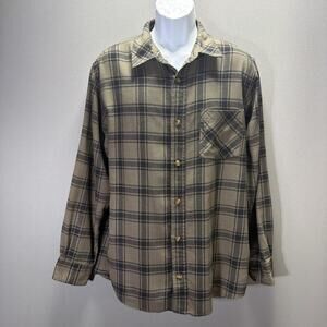 NORTHEAST OUTFITTERS CLASSIC LIGHTWEIGHT FLANNEL Brown PLAID MEN L